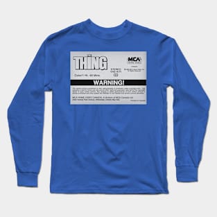 The Thing VHS Label Long Sleeve T-Shirt